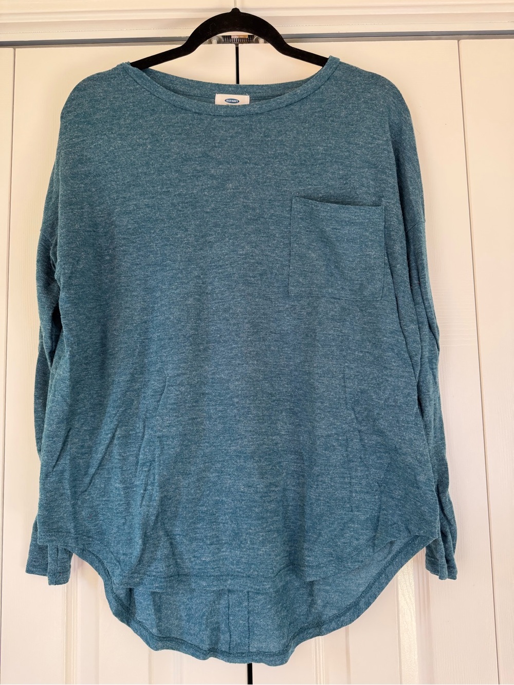 Old Navy Teal Long Sleeve Pocket Tee